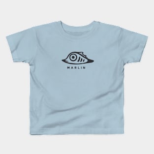 Art of a very small and cute marlin fish. Minimal style Kids T-Shirt